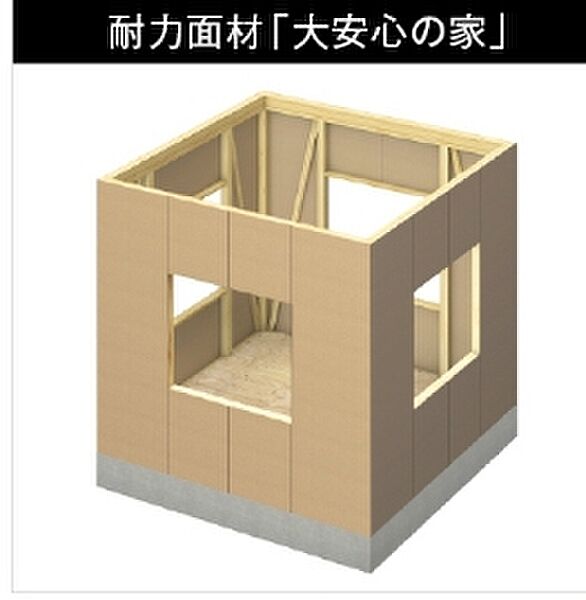 四方から支え、家全体を一体化する耐力面材