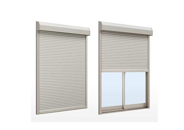 【シャッター雨戸】大切な家と家族を守るシャッター雨戸は、ロックを内側からしかはずせないから防犯性に優れ、台風などにも安心です。