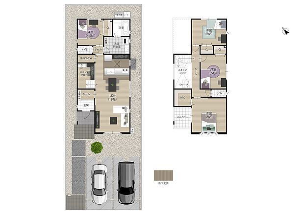 【4LDK】主寝室には収納力豊富なウォークインクローゼットを設置しました。洋服や小物類など、目的に応じてすっきり美しい収納を実現します。