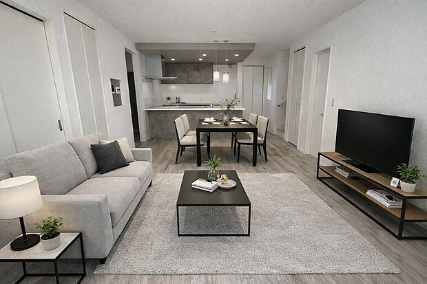 【タマタウン田島II1号地 リビング】※家具はCGによるイメージです。