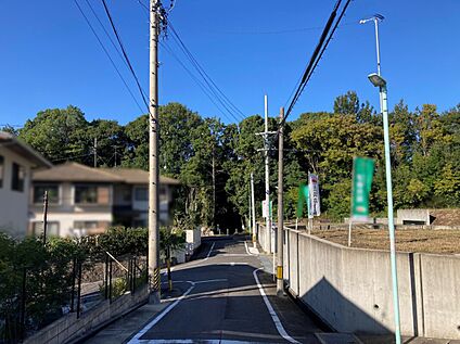 分譲地西側道路（南側から撮影）