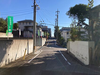 分譲地西側道路（北側から撮影）