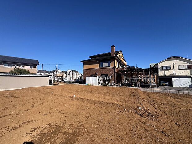 【前面道路含む現地土地写真】分譲地全体撮影(2025年12月)