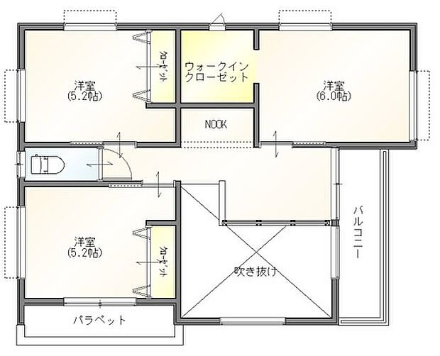 【３ＬＤＫ】ＮＯ９．新築住宅　２Ｆ間取り