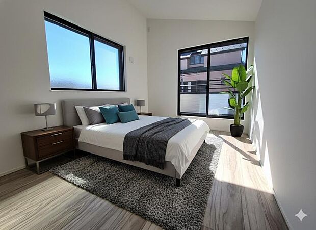 ◆2階洋室6.5帖◆※こちらの写真は現況の室内写真にCGを使用して家具等を合成加工したものであり、実際の室内状況とは異なります。なお当物件は家具付き物件ではありません。