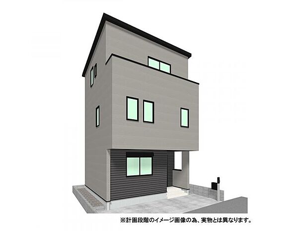 【外観イメージパース】忙しい共働き世帯に嬉しい食洗機や、天候を気にせず洗濯ができる浴室乾燥機を標準装備。さらに、断熱性に優れたLow-Eガラス、網戸や一部シャッターも完備しています。