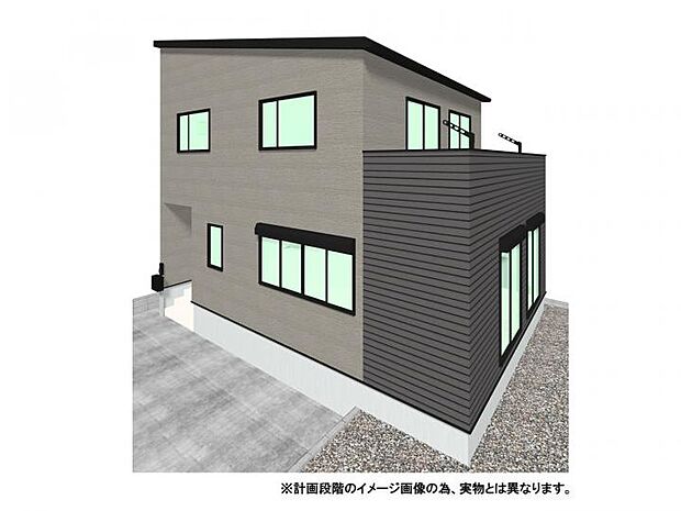 【【外観イメージパース】】食洗機、浴室乾燥機、網戸、1階一部シャッターなど標準装備で充実した設備仕様！外壁は雨水で汚れを落とすセルフクリーニング機能付で綺麗長持ち！