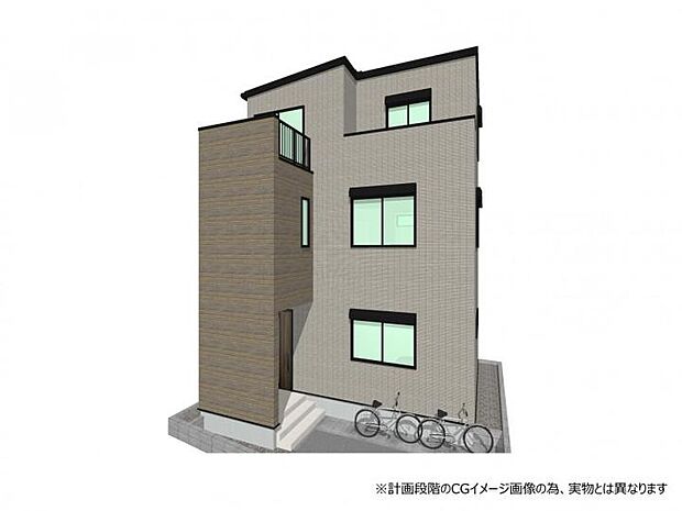 【外観完成イメージ】◆スタイリッシュな洗練された外観デザイン！食洗機や浴室乾燥機等の家事ラク設備装備×ZEH水準！お手入れもしやすいコンパクトな3LDK！全洋室収納付き×バルコニー2か所！