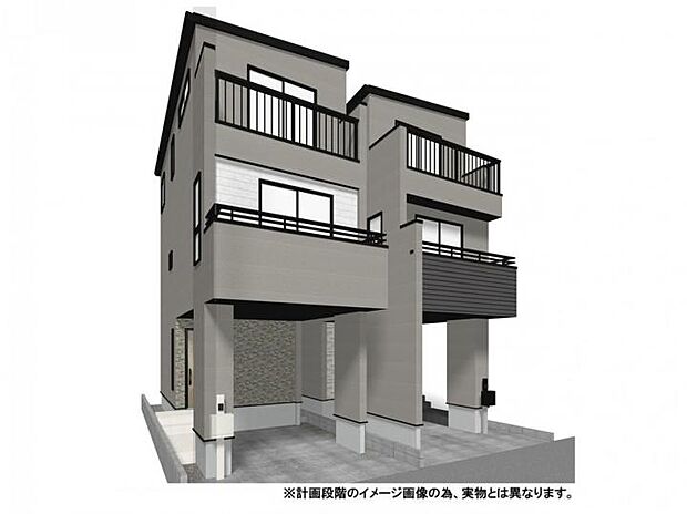 【【外観イメージパース】】本太小・中が徒歩9分圏内に揃う安心感。スーパーやコンビニも近く、暮らしに必要な施設がコンパクトに集結した、浦和本太の好立地です。