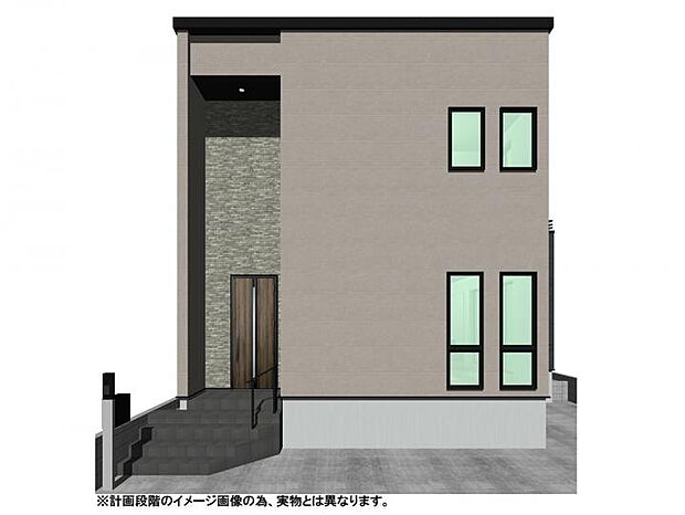 【【外観イメージパース】】IHや食洗機、浴室乾燥機を備え家事もスマートに。網戸や1階一部シャッターも揃い、防犯や快適性にも配慮されています。