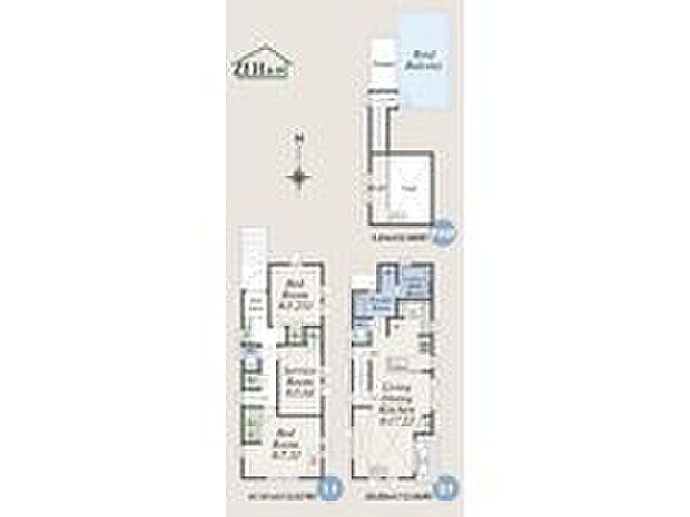 3LDK、土地面積85.5m2、建物面積85.4m2