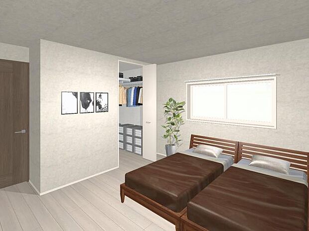 【【3-8号地　主寝室】】【3-8号地　主寝室】広い収納を備えた主寝室。※イメージです。