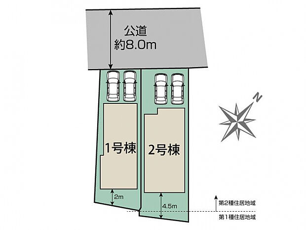 知多市八幡汐海道2棟 区画図