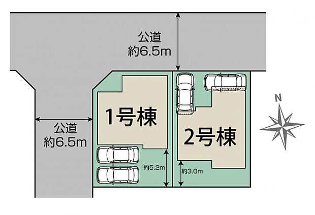 海部郡蟹江町宝4丁目2棟 区画図