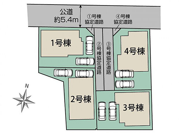 名古屋市中川区打出1丁目4棟 区画図