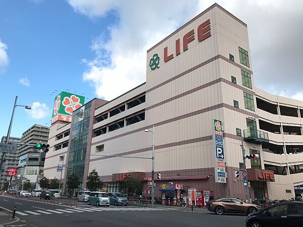 ライフ関目店まで372m