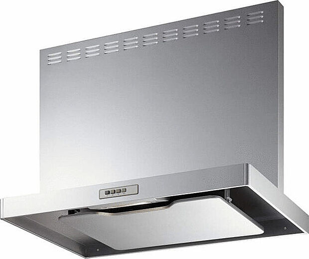 【レンジフード】スリムでスッキリしたデザイン。凹凸の少ないフラットな内面形状で、お手入れもかんたんです。