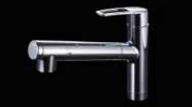 【シンク】浄水器一体型水栓付のシステムキッチン。錆びにくくて耐久性や耐熱性に優れており「お手入れのしやすさ」に優れたシンクです。