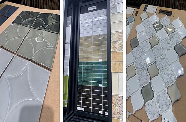 【タイル　名古屋モザイク工業株式会社】室内のアクセントととしてリビング・キッチン・洗面室などにタイルをふんだんに使用しています。※写真はイメージです。