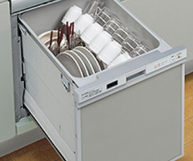 【【Takara standard】食器洗い乾燥機】ビルトインタイプ食器洗い乾燥機なら、カウンター上はいつもすっきりで、今まで手洗いにかけていた時間をご家族との時間に使えます。