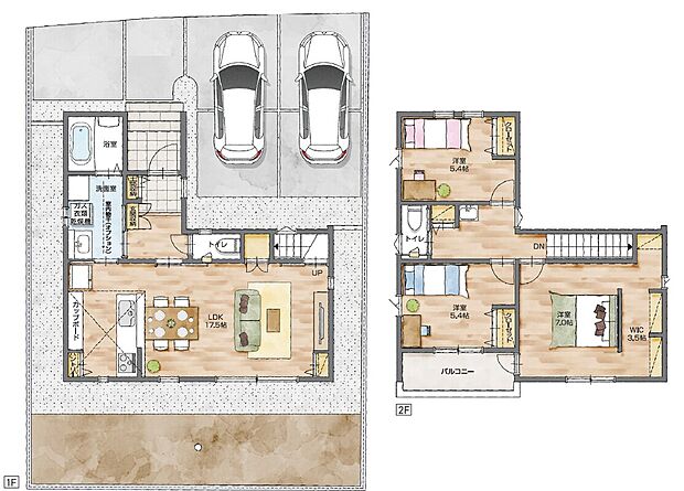 NO.２　各所に収納を設けた便利な住まい。