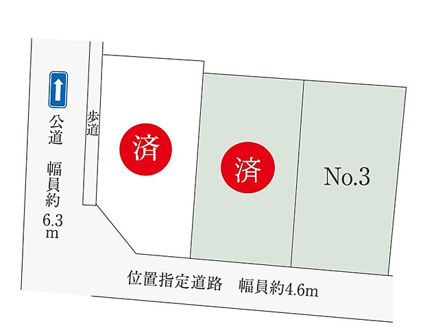 【区画図】No.3最終1区画です。