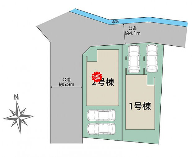 西宮市段上町5丁目2棟 区画図