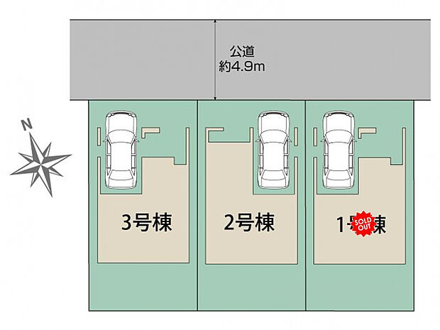 池田市緑丘1丁目3棟 区画図