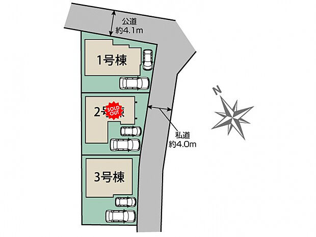 千葉市花見川区検見川町5丁目3棟 区画図
