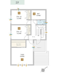 2F床面積 53.41ｍ2（16.15坪）

※上記価格は参考プランを採用の際の建物価格です。
※本分譲地は建築条件付土地であり、土地価格には建物価格は含まれません。
※参考価格は本参考プランを採用した際の、建物価格の一例になります。
プランによって建物価格が異なるほか、建物価格以外に、外構工事費、別途費用がかかる場合があります。
※販売価格は2025年12月時点での積算価格となります。
市場の変動やその他の要因により予告なく変更される場合がございます。 