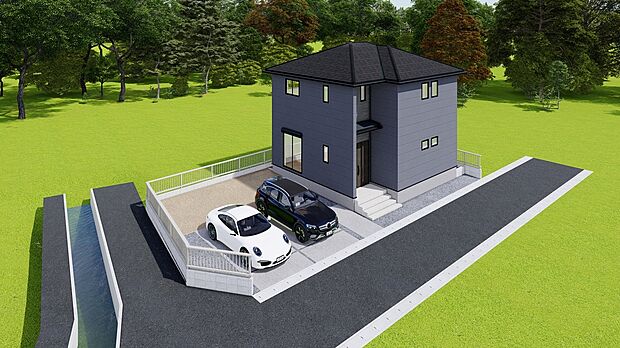 敷地横に水路があり隣接建物と距離があるため、風通しと採光に恵まれた開放的な立地条件です。