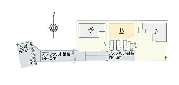 家事効率と収納力に配慮した、暮らしやすい全3棟の分譲住宅です。全棟5LDKの間取りに加え、駐車4台分を確保し、ご家族みんながゆとりを持って暮らせます。