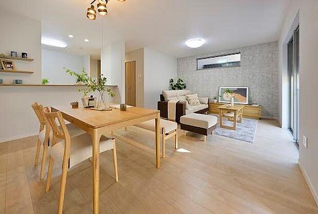 【【LDK同仕様】】ここにはみんなが集い、食事と楽しい会話が始まる。話に夢中になりすぎて、ついつい時を忘れてしまう。そんな束の間の幸せを感じさせてくれる場所です。