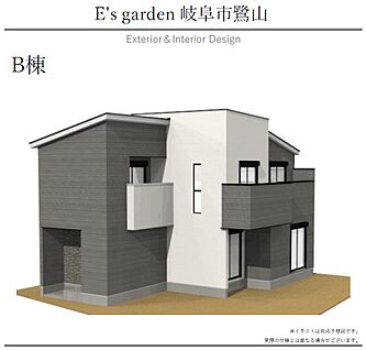 【B棟　外観パース】