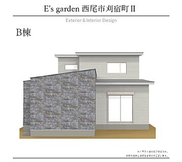 【B棟　外観パース】