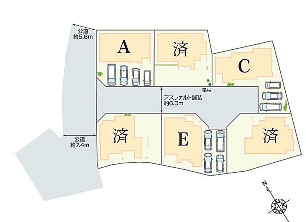 全6邸の新しい街並みが誕生。イオンモール長久手まで徒歩約12分、自転車約4分(約950m)の立地です。休日にはご家族連れで賑わうショッピングモールで、お買い物もお食事も楽しめます。