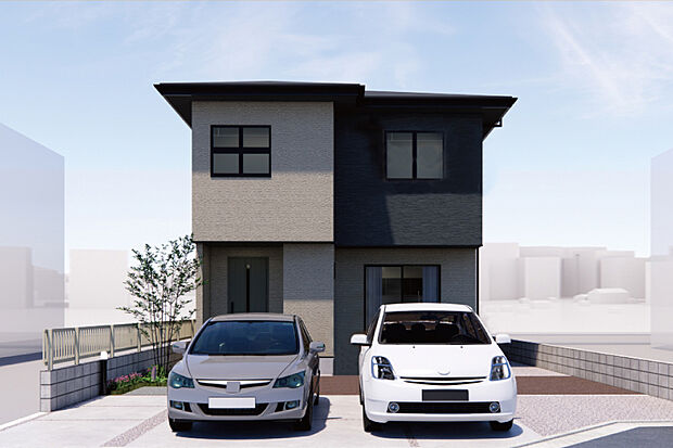 2025年12月建物完成予定!新モデルハウスOPENの今をお見逃しなく!/1号地外観完成予想パース