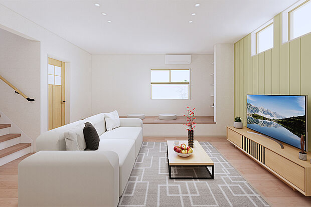 空間を個室のように壁や扉で仕切らないヌックは、家族と過ごしながら自分だけの時間も◎/11号地建物プラン例