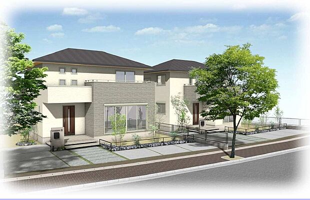 【外観　イメージパース】南側の外観イメージパースとなります。