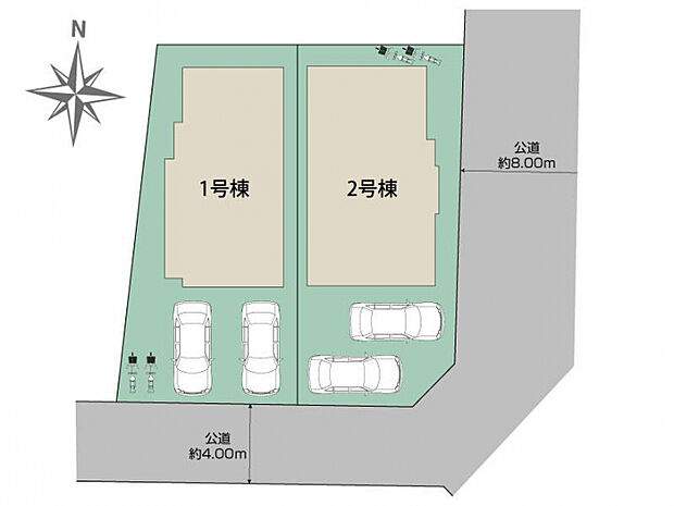 茅ヶ崎市浜須賀2棟 区画図