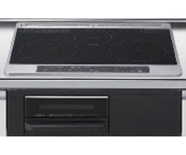 【IHヒーター】無水両面焼きグリル搭載。ヒーターの表面がフラットなため、油汚れもサッとお掃除。