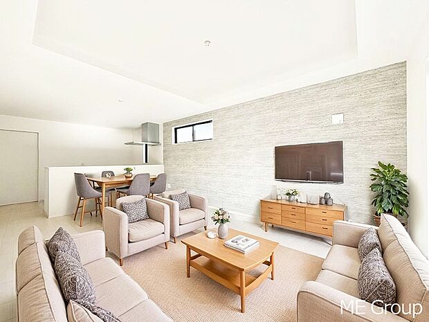 落ち着いた雰囲気のＬＤＫは家族みんなの快適空間※家具はCGです