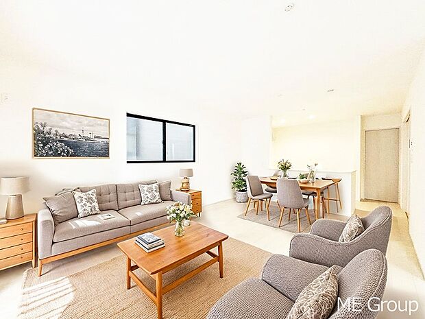 落ち着いた雰囲気のＬＤＫは家族みんなの快適空間※家具はCGです