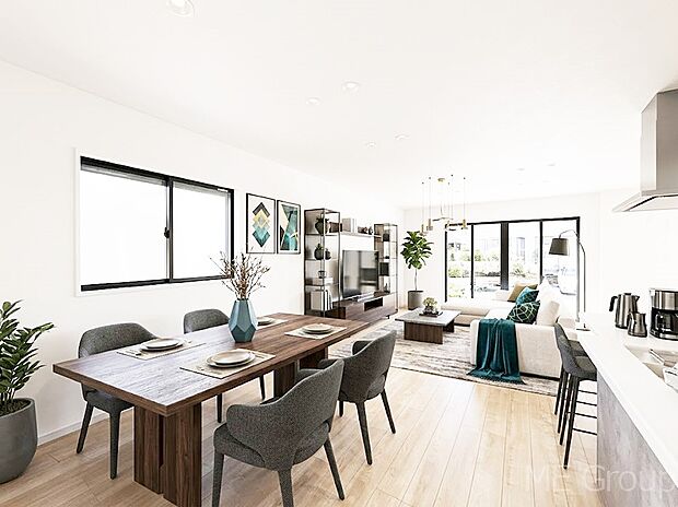 落ち着いた雰囲気のＬＤＫは家族みんなの快適空間※家具はCGです