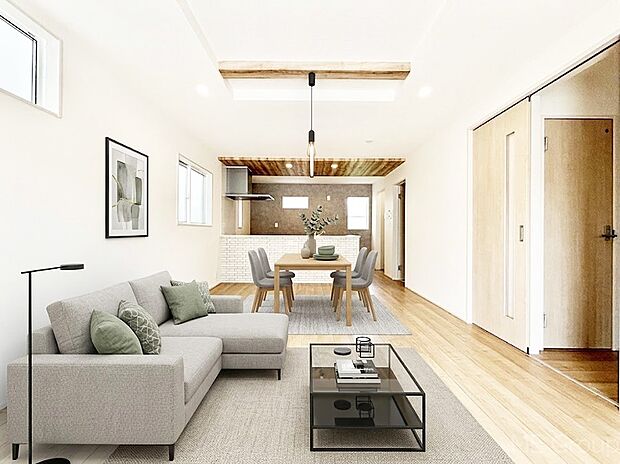 落ち着いた雰囲気のＬＤＫは家族みんなの快適空間※家具はCGです