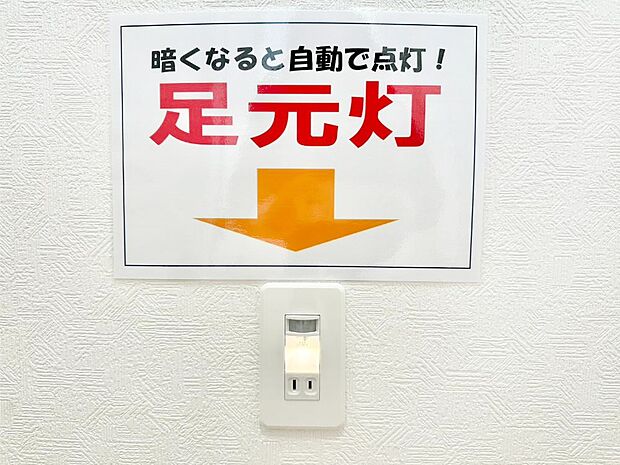 【その他設備(足元灯)】暗くなると自動で点灯！暗い場所も足元灯があると安心ですね！