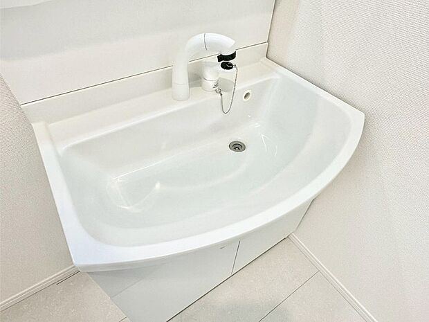 【その他設備(ハンドシャワー水栓)】ハンドシャワー付き！使いやすい洗面台。
