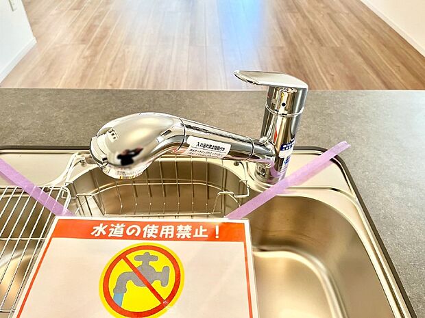 【その他設備(浄水器)】いつでも清潔なおいしいお水を。一つの水栓で水道水と浄水を使い分け。