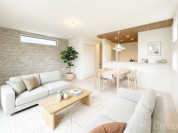 【リビング】落ち着いた雰囲気のLDKは家族みんなの快適空間※家具はCGです