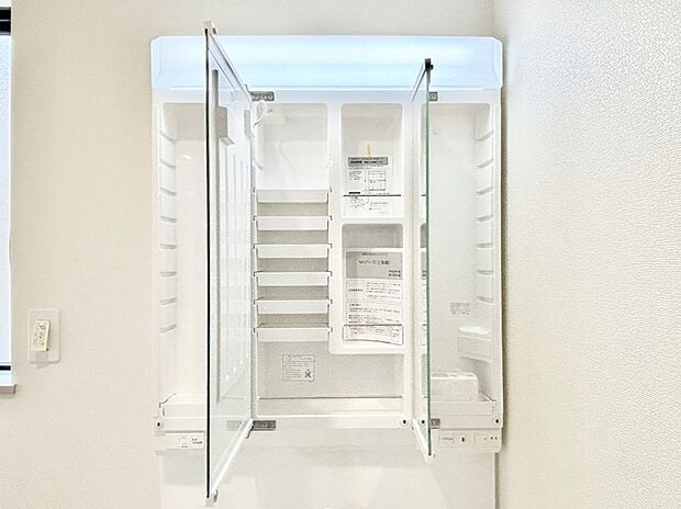 【その他設備(三面鏡裏収納)】ハンドシャワー水栓